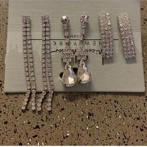 Lot of Prom, Wedding, Formal Set: Earrings, Necklaces, and Hairpieces.